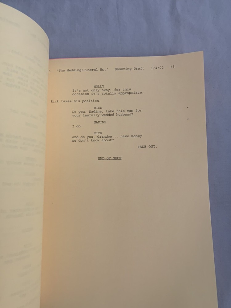 Maybe It’s Me TV Show Script Warner Bros. Tv Show. Shooting Draft Script