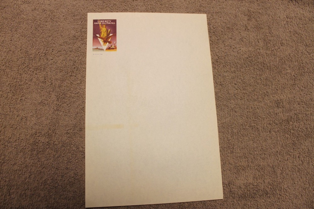 Original WW2 U.S. Home Front Patriotic Letter Head and Matching Envelope Set