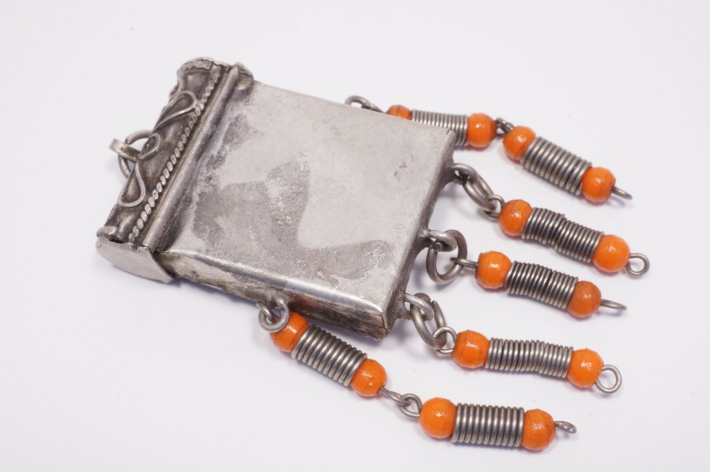 Silver Prayer Box Pendant, Afghanistan
