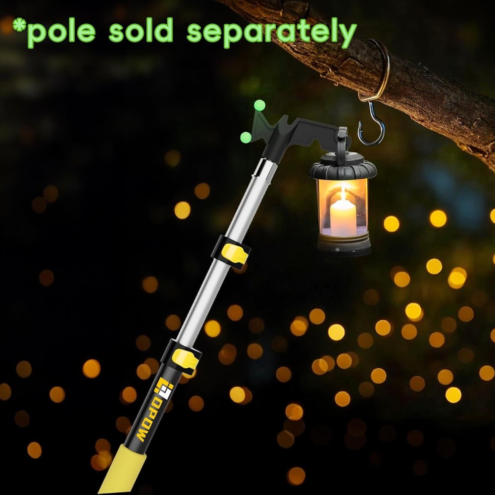 Christmas Light Hanger Tool Attachment, Utility Hook Screw On 2 Pack, Black