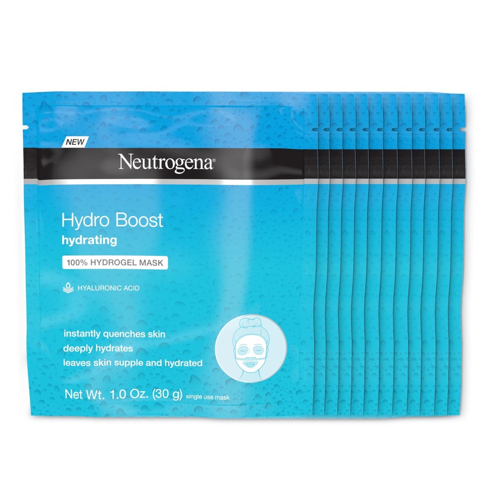 Neutrogena Hydro Boost Moisturizing & Hydrating 100% Hydrogel Sheet Mask, Face M