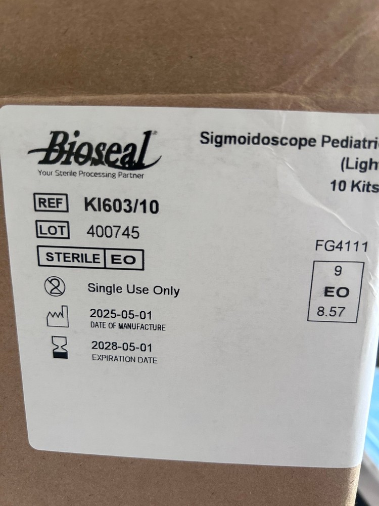 10 pack Universal Bioseal Sigmoidoscope Pediatric K1603 Lighted