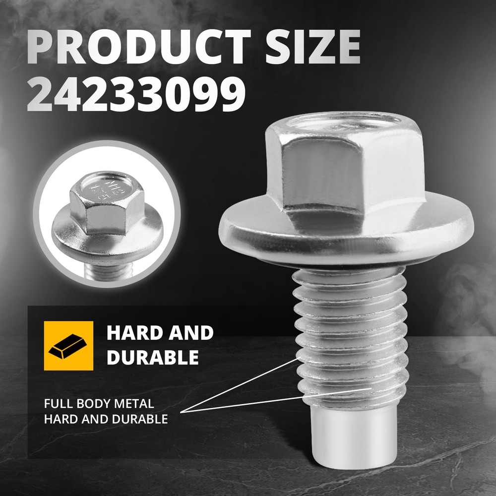 Parts 24233099 Automatic Transmission Fluid Pan Drain Plug (2PC) 2PC
