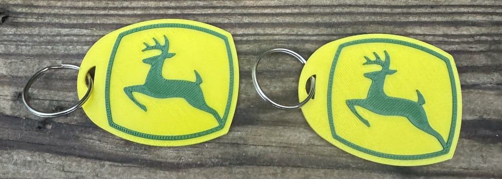 John Deere Custom 3d Printed  Key Chain's