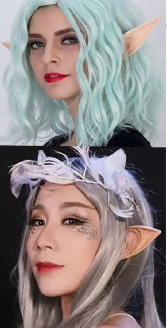 Elf Ears Fairy Cosplay Prosthetic Pair Tan Pale Brown New