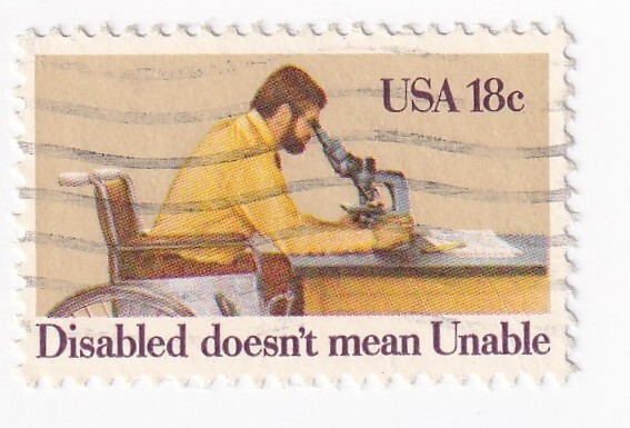 STAMP US SCOTT 1925 "Disabled Doesn't Mean Unable" 18 CENT 1981 USED FANCY CANCL
