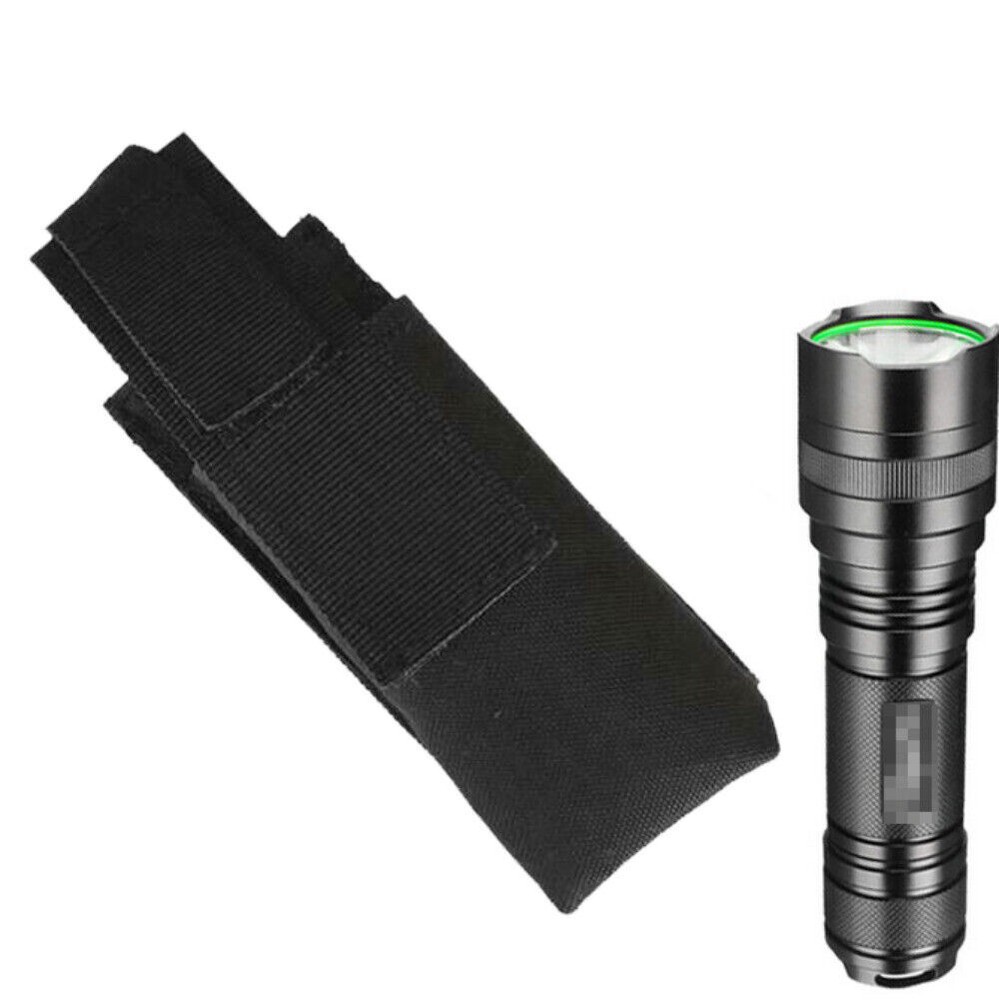 Tactical Molle Flashlight Holder Belt Holster Flashlight Pouch Torch Carry Case