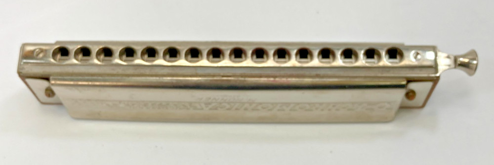 Vintage M. Hohner 64 Chromonica 4 Germany Harmonica In Case