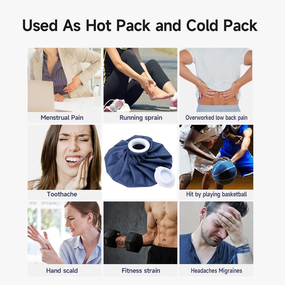 Compact 9'' Ice Bag for Effective Hot & Cold Therapy - Lightweight and Durable