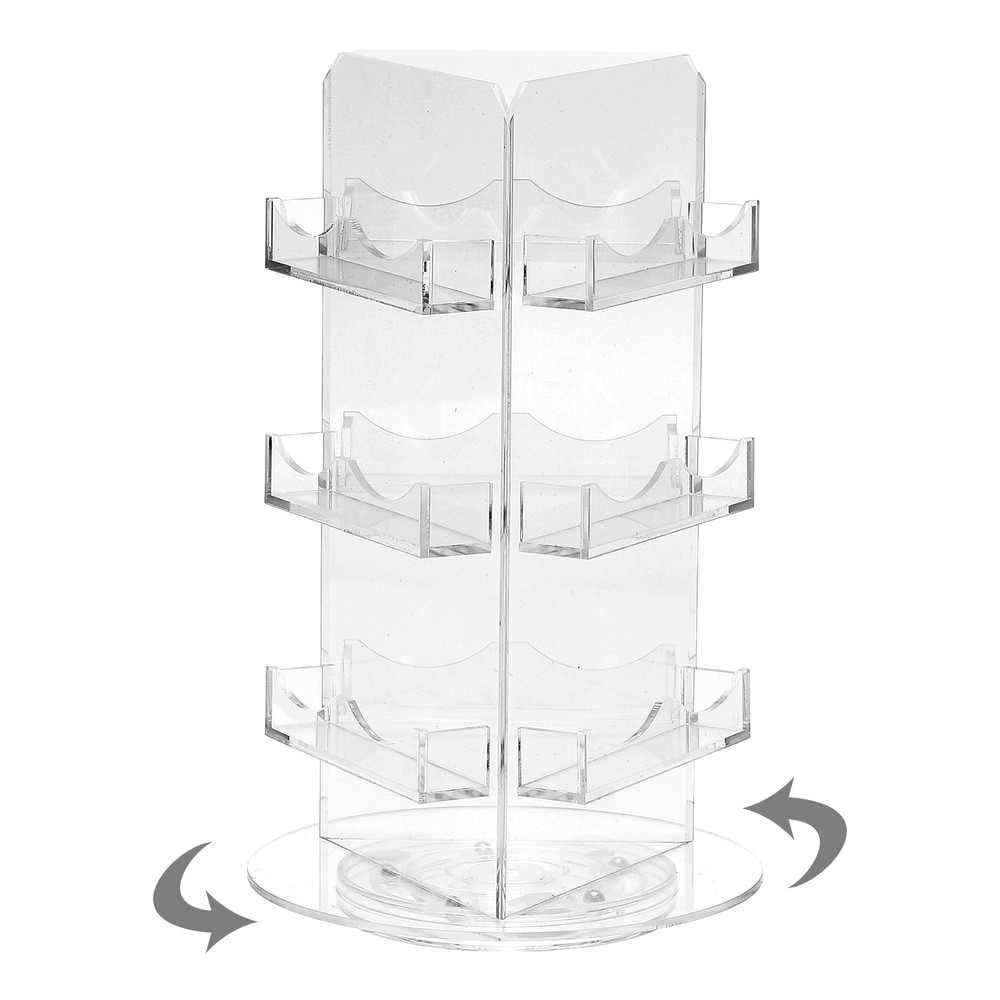 3 Tier Acrylic Cards Rotating Display Stand, Clear