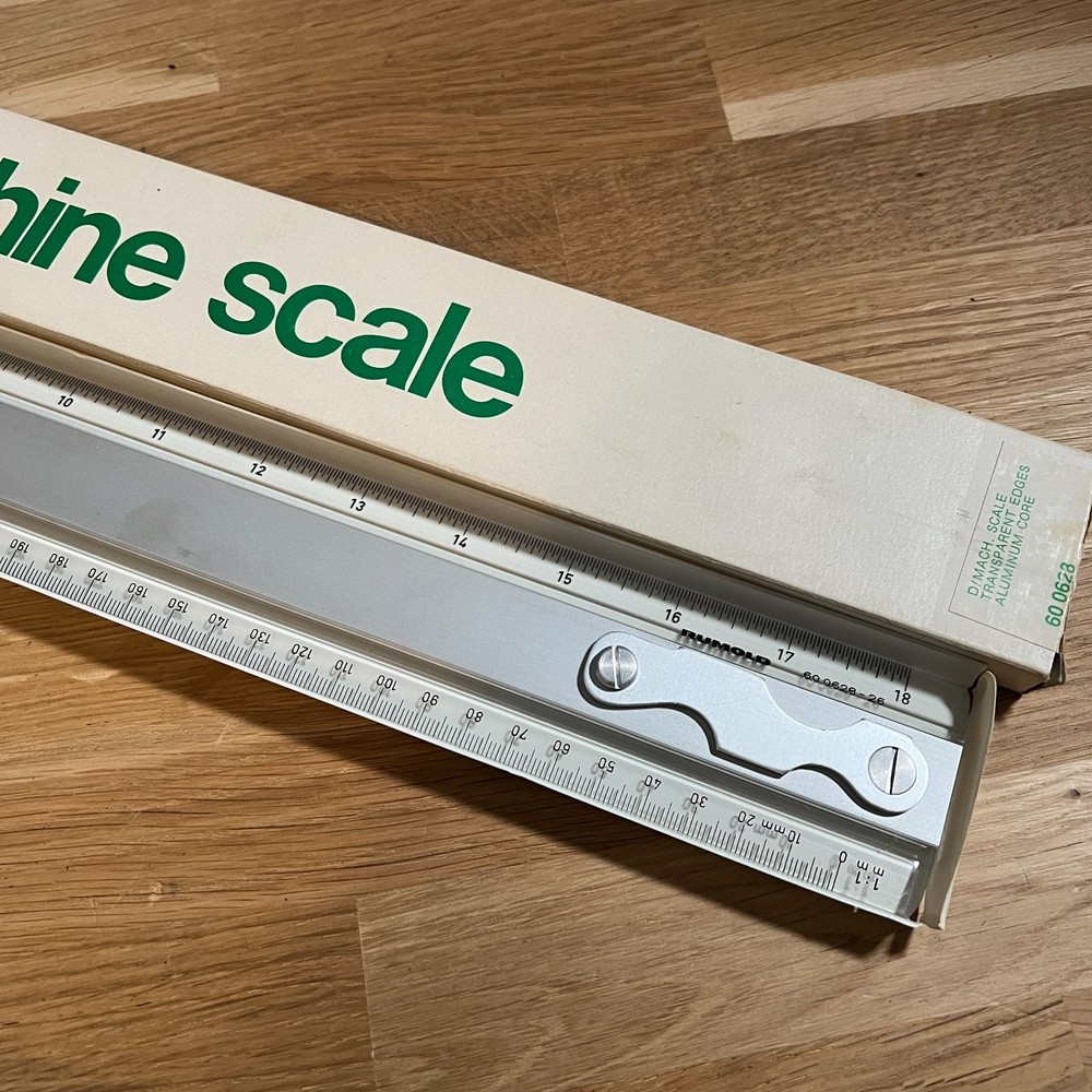 Rumold 18" Drafting machine scale 60 0623 Style 26 rule