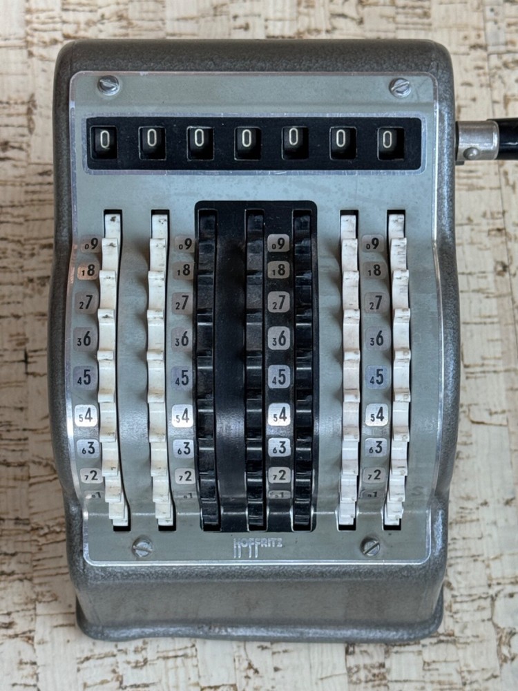 Hoffritz Antique Vintage Mechanical Adding Machine, West Germany