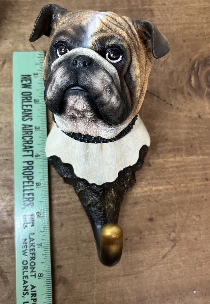 Natures Window Hand Painted Casting Bulldog Puppy Hook