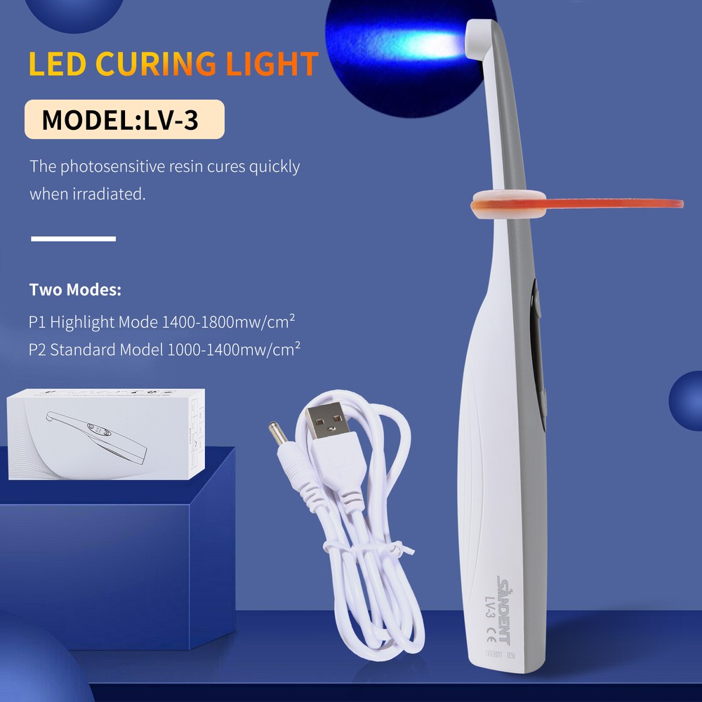 Dental Cordless Wireless iLed Curing Light 3Second Cure Lamp Curing Light dr