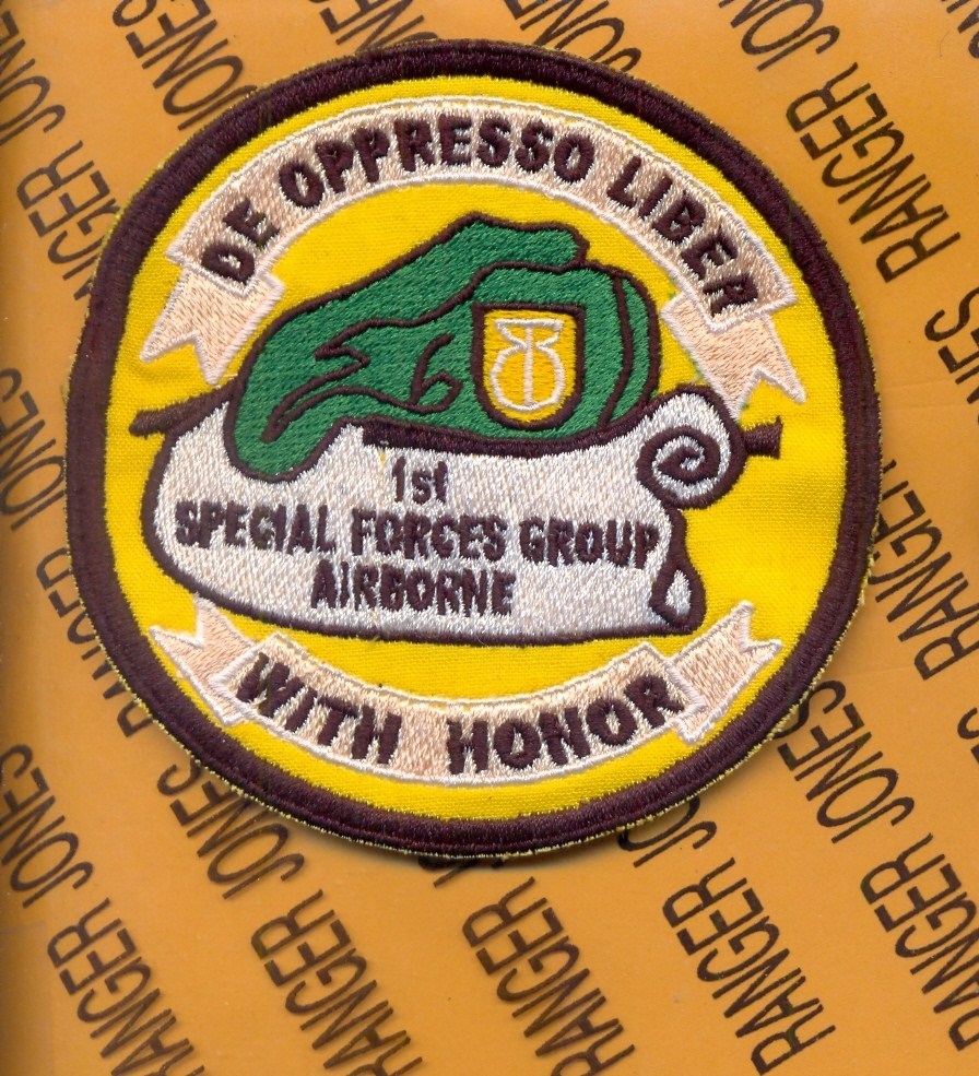 1st Special Forces Group Airborne SFGA Challenge coin pocket patch