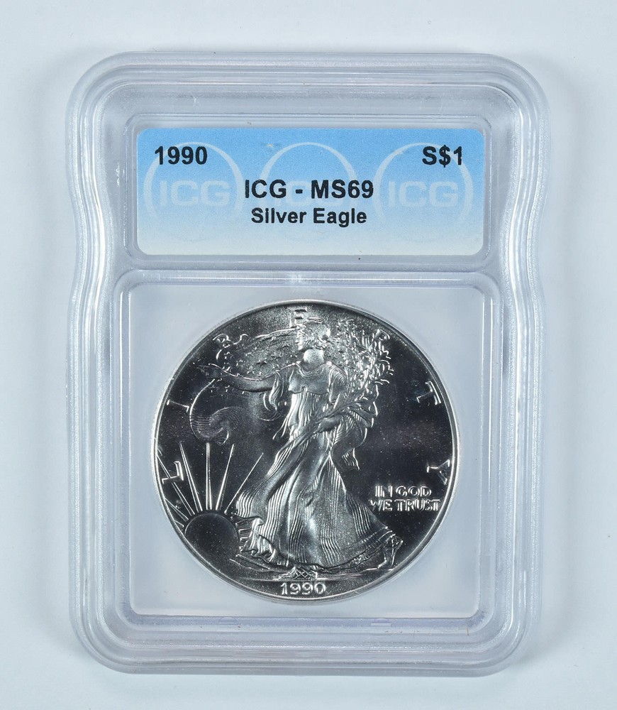 1990 American Silver Eagle MS69 ICG
