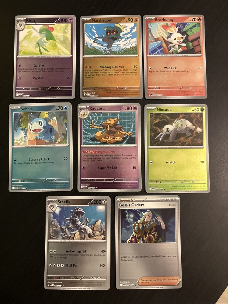 Pokemon MEGA EVOLUTION - 8 Card Lot Reverse Holo -NM Mint
