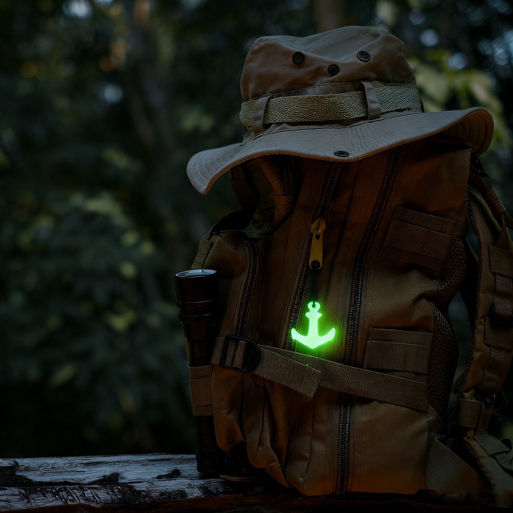 10pcs Luminous Zipper Pulls, Anti-Lost Zipper Puller Head, White/Black