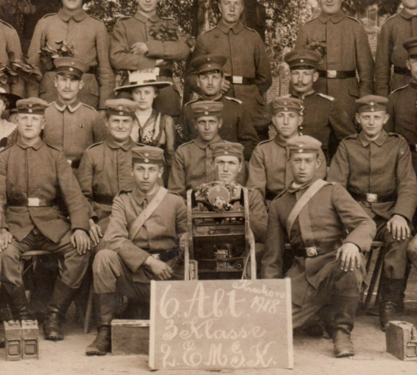 WWI German Soldiers Machine Gun Army Real Photo Postcard RPPC