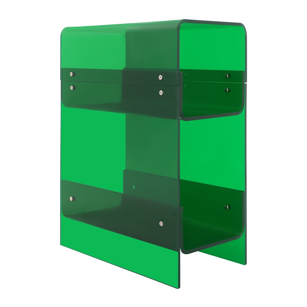 Side Table, Narrow End Table for Small Spaces, 3-tier Narrow Acrylic Side Table