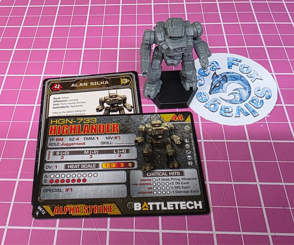 BattleTech Highlander Mech -- ComStar Command Level II + Cards