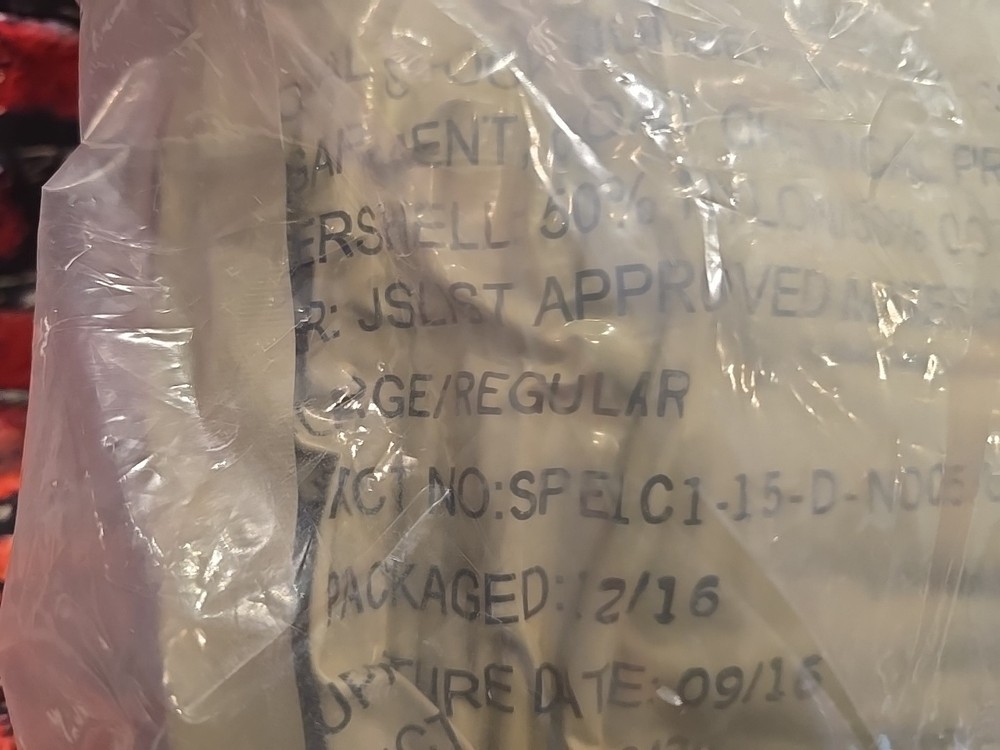 USGI JSLIST Chemical Protective Coat - LARGE REGULAR - Sealed NFR