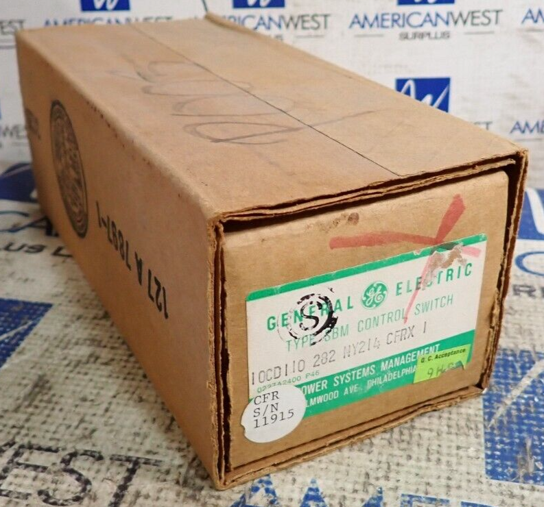 NEW - GE 10CD110 Type SBM Control Switch 282 NY214 CFRX 1