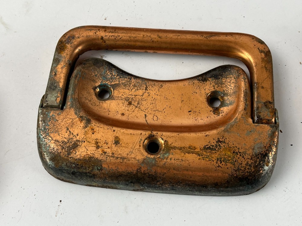 8 Large Copper Trunk Drop Handles Dresser Pull Cabinet Hardware Grab
