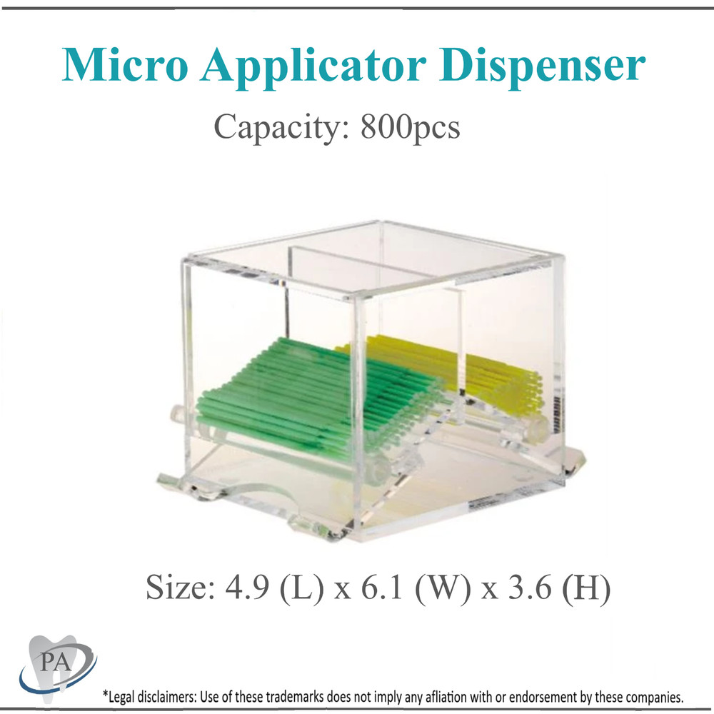 Dental MICROAPPLICATOR DISPENSER, MICROAPPLICATOR Organizer, Acrylic, Two - Way