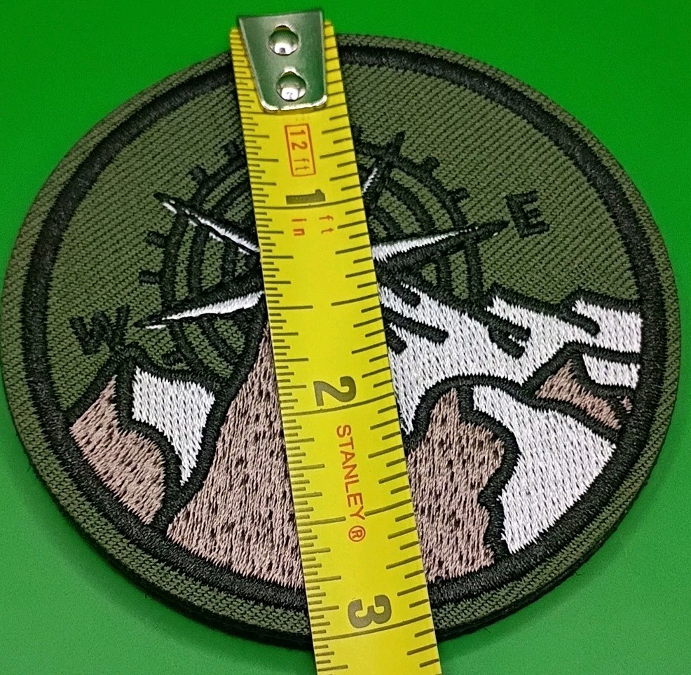 Outdoor Compass Mountain Tactical Morale Patch Hook and Loop