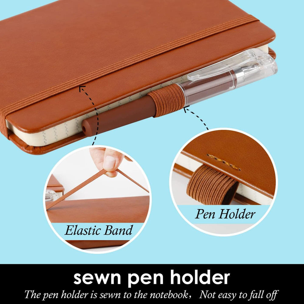 3 Pack Pocket Notebook Journals, Small Notepad Notebooks for Note Taking, A6 Min