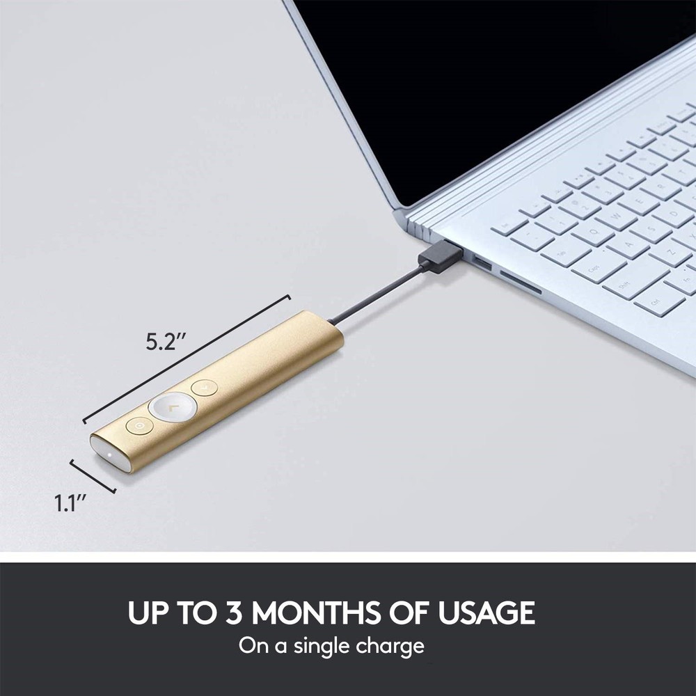 Logitech Spotlight Presentation Remote Control - Gold