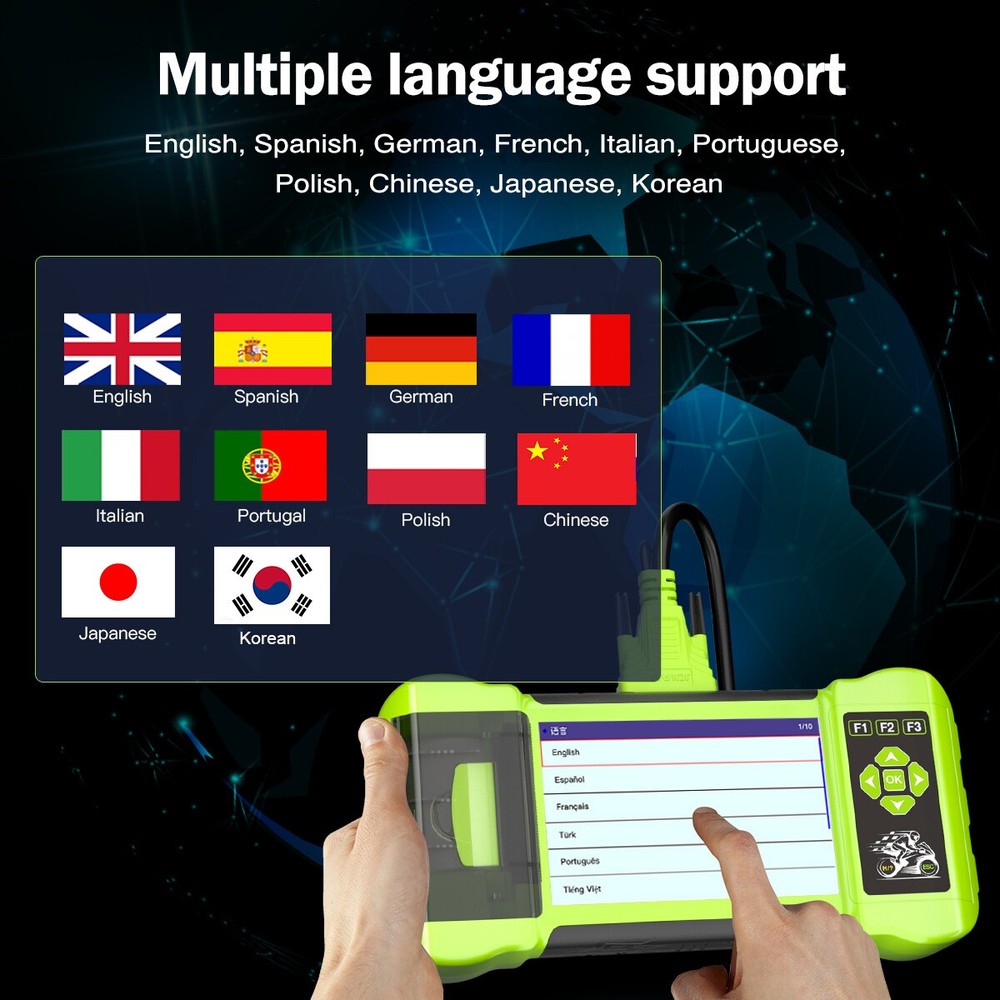 US M300 Scanner OBD2 Motorcycle All System Diagnostic Fault Code Reader 2026