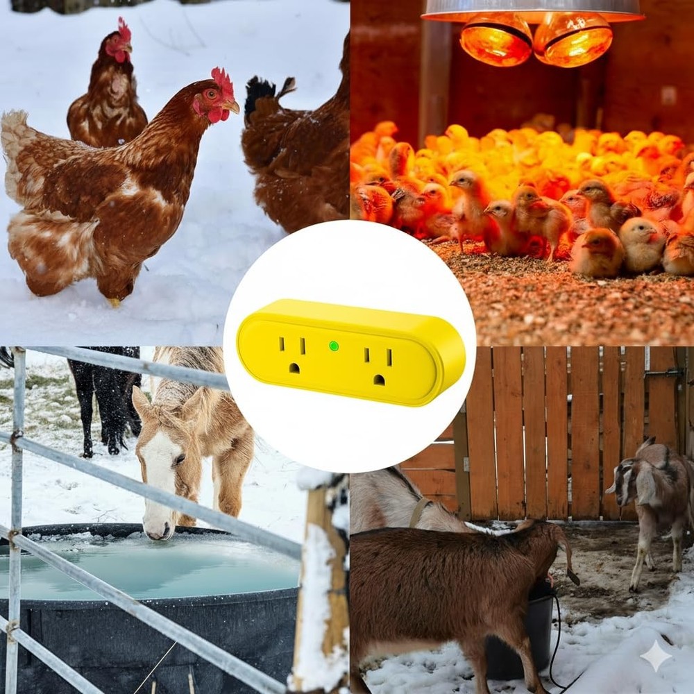 Thermostatically Controlled Outlet 2 Pack, Yellow – Automatically Turns On at...