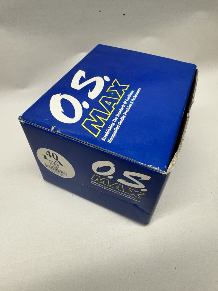 OS MAX 40 LA  13381 Silver RC Airplane Glow Engine BOX ONLY