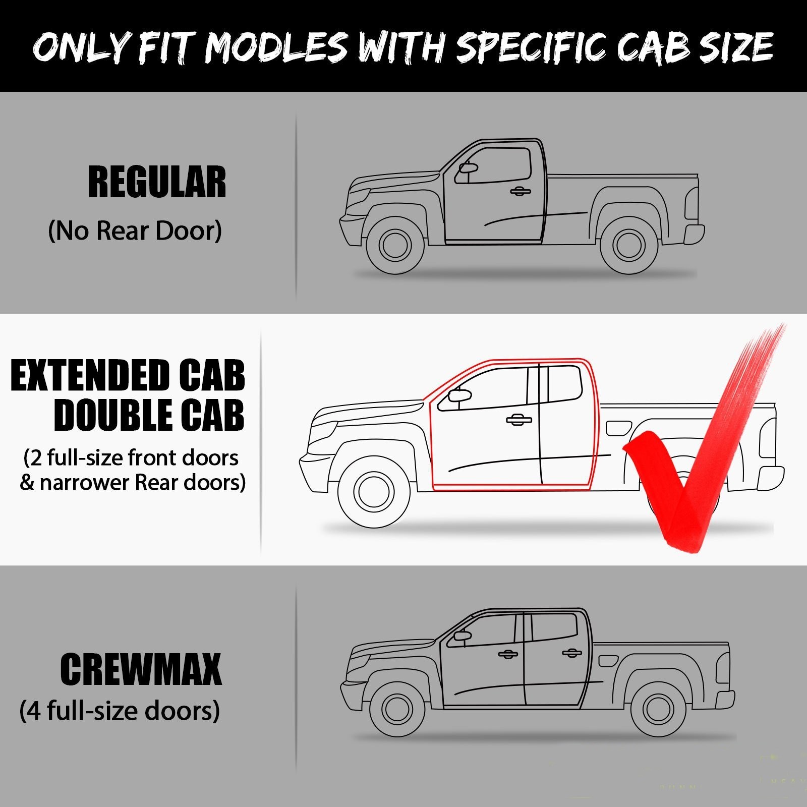 Vijay Fit 2019-2025 GMC Sierra 1500 Extended Cab Running Boards & Step Bars