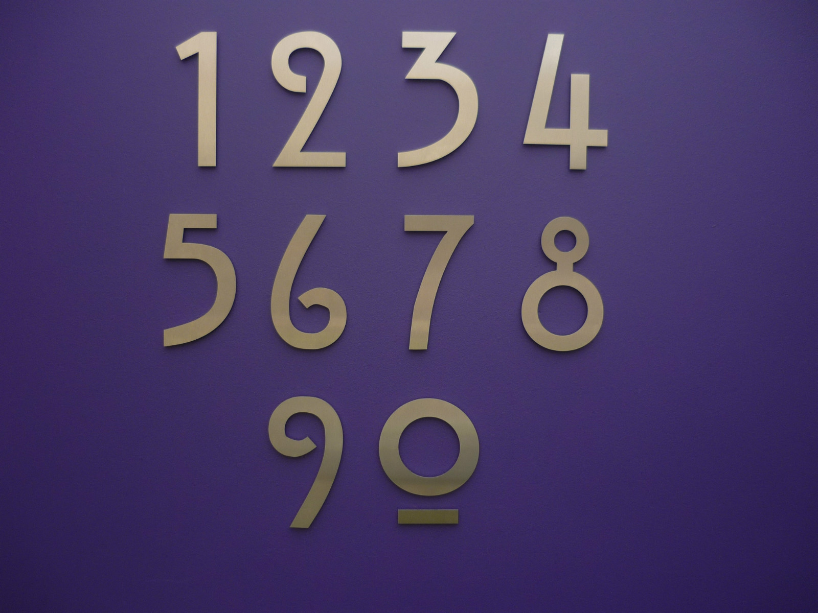 Art Nouveau - Mackintosh - Stainless Steel House Numbers/Numerals 12.5cm/5"