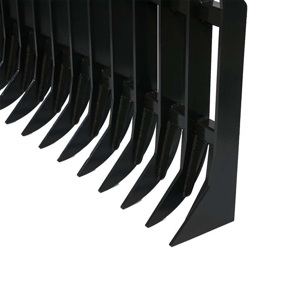 72in Root Rake SSQA Brush Debris Remove Wolfequip Attachments Skid Steer Heavy