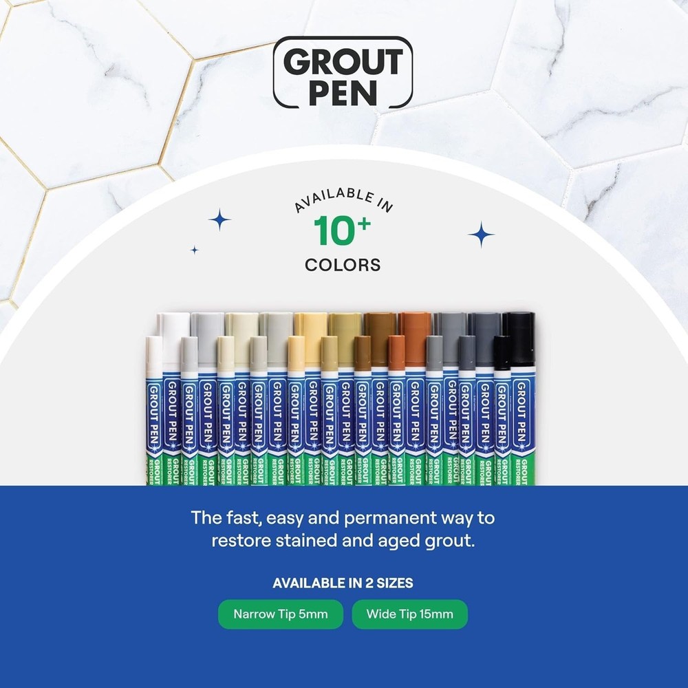 Transform Grubby Grout with Dark Grey Paint Marker - 7mL for Easy Touch-Ups