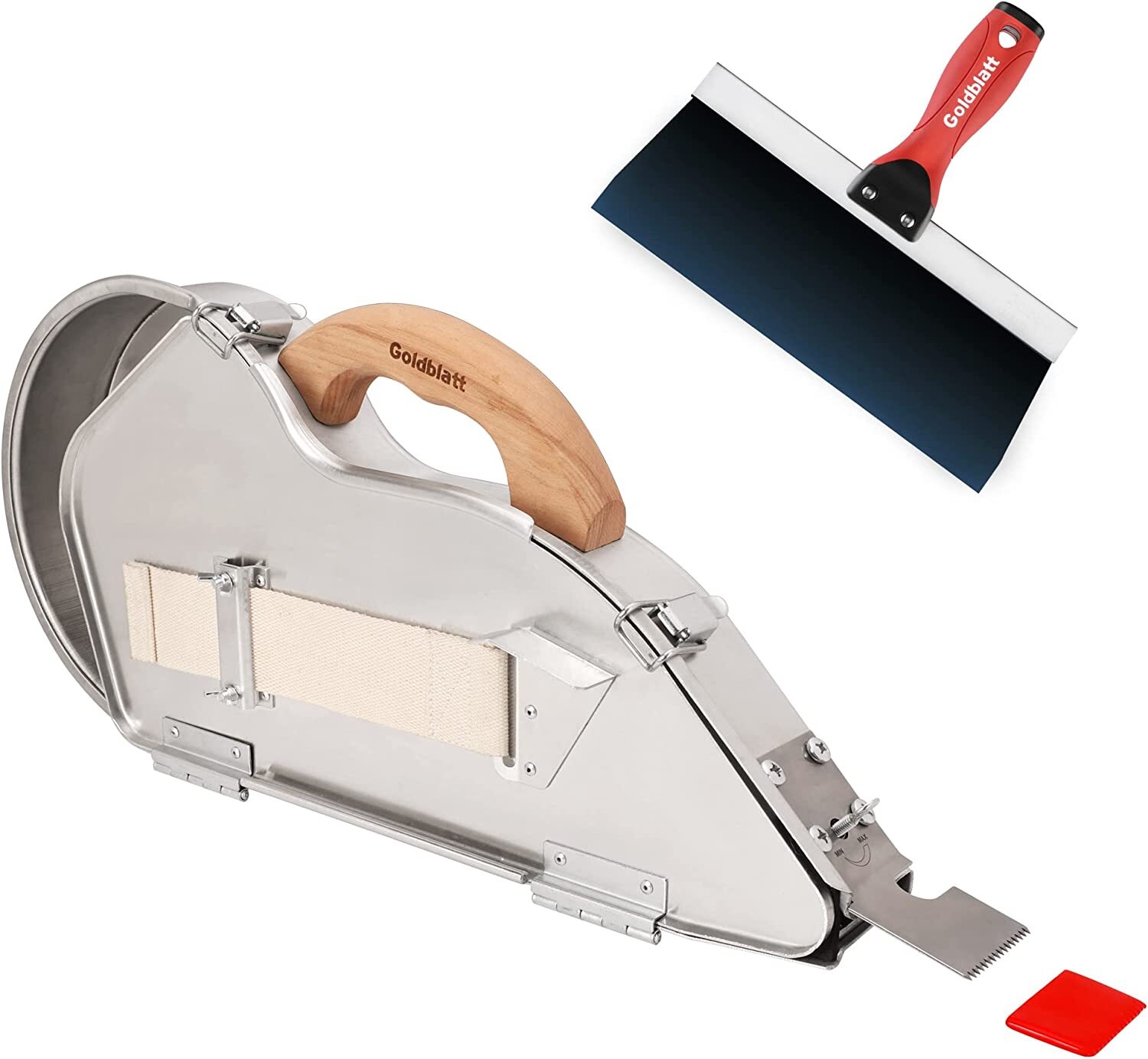 Goldblatt Banjo-Dry Tape Set Drywall Taping Tools w/10" Blue Steel Taping Knife