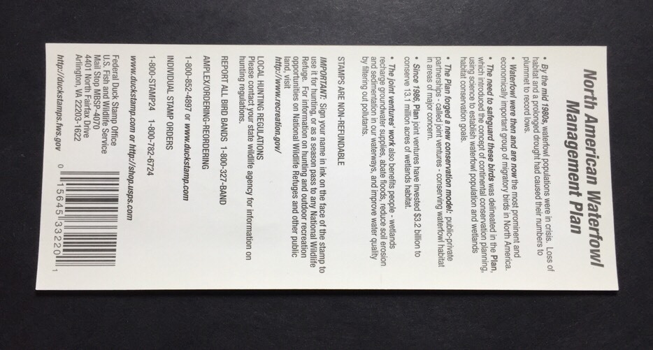 #RW73A 2006 - 2007 - US Federal Duck Stamp - Post Office FRESH