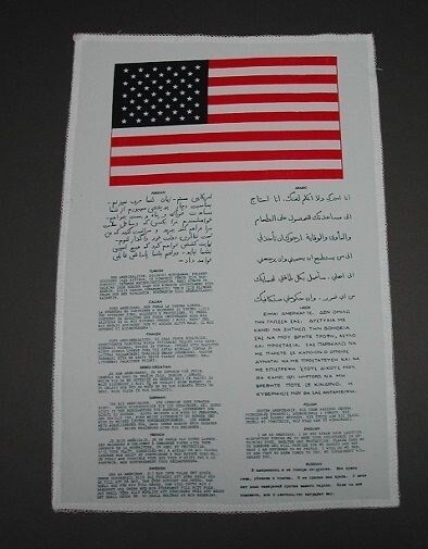 DESERT STORM OIF OEF Blood Chit USAF NAVY ARMY USMC Silk Like Cloth Patch