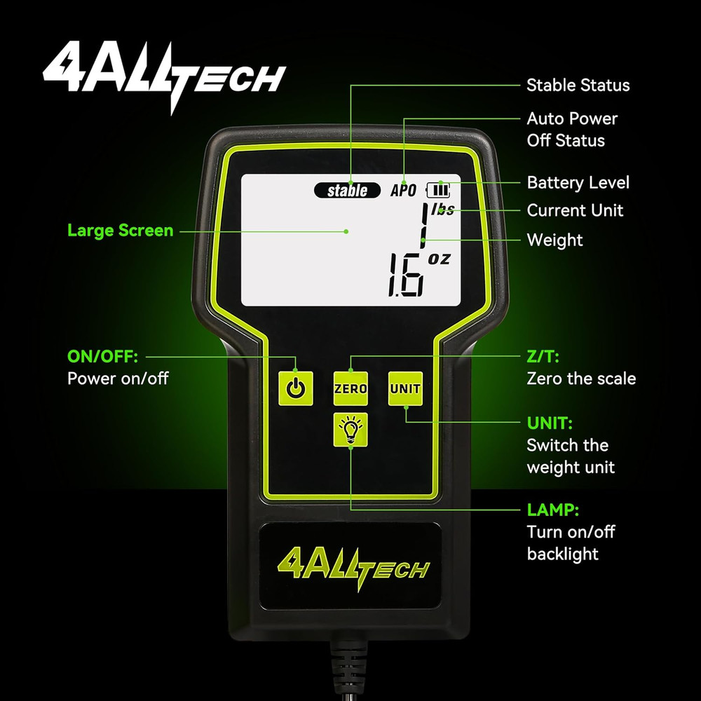 220LBS Electronic Refrigerant Charging Weight Scale High Precision Large Screen