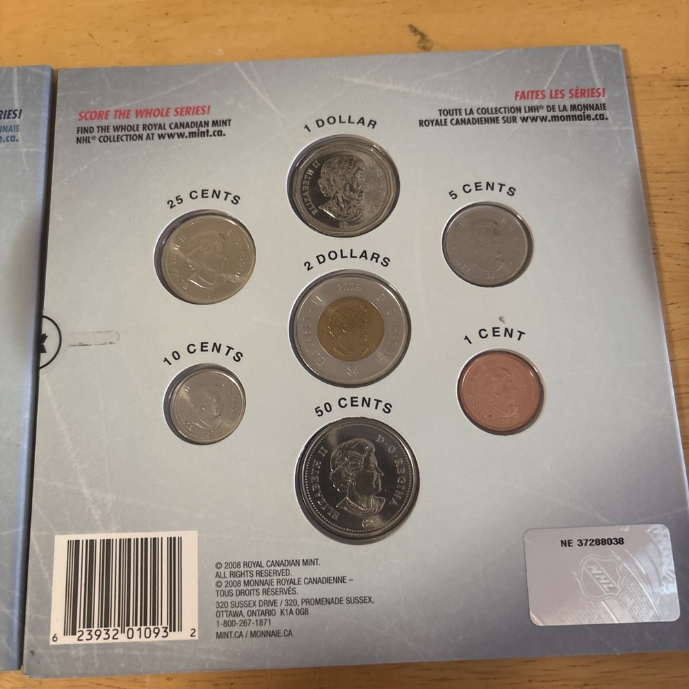 2008-2009 TORONTO MAPLE LEAF & OTTOWA SENATORS COIN SETS UNOPENED