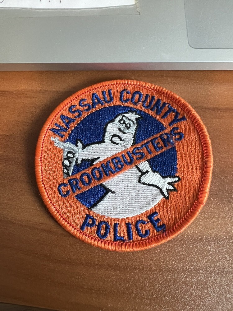 Vintage Rare Nassau County Police Patch - Crookbusters NY