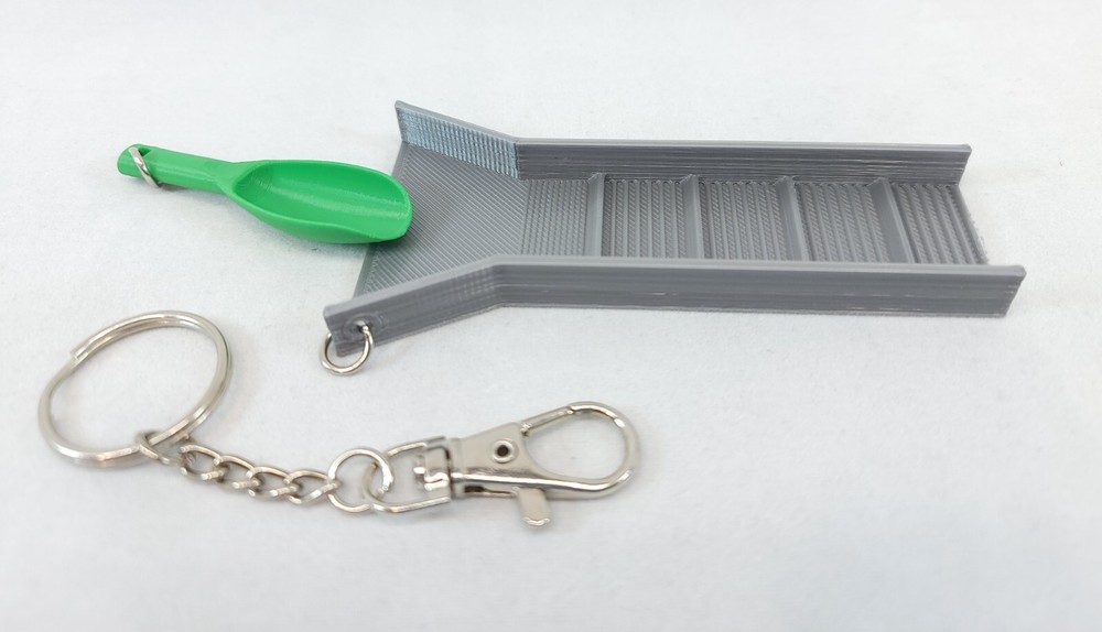 Micro Gold Sluice & Scoop Keychain!