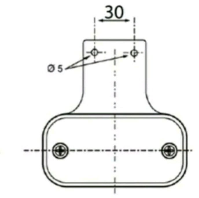VIGNAL FE94/98 Straight Bracket with Fixing Screws