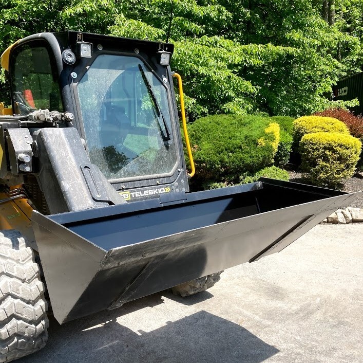 Economy 60" Skid Steer/Tractor 5' Bucket with Universal SSQA Mounting Plate