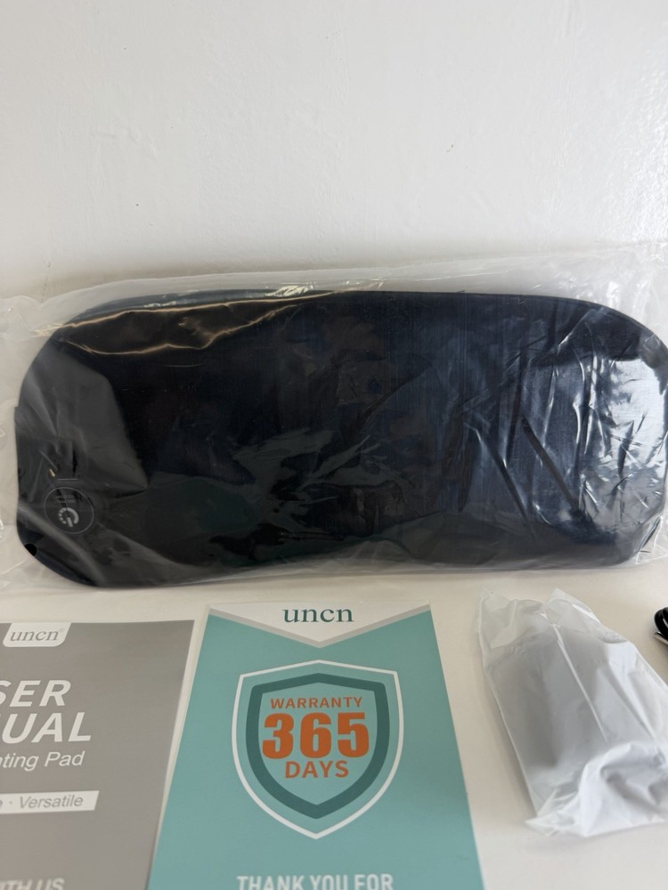 uncn Portable Heating Pad Black Electric Adjustable Strap Fast Heat 2 Modes