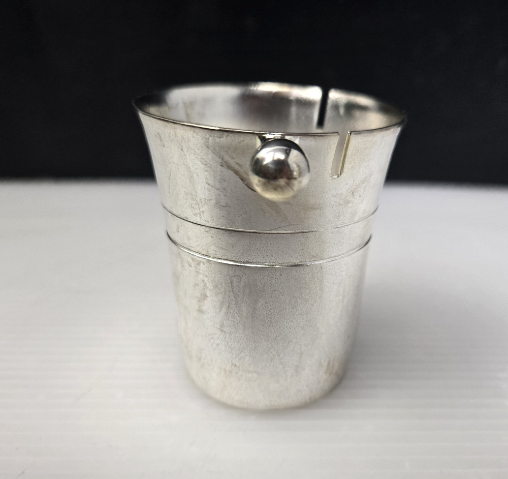 LaVie Silver Plate Mini Champagne Bucket Placecard Holder Toothpick Holder